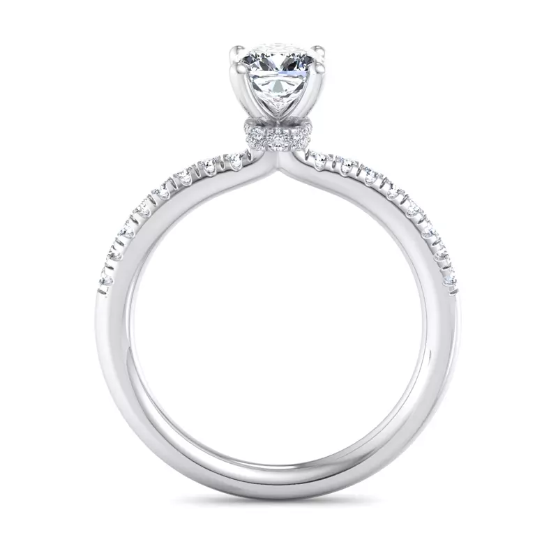 18K White Gold Charlotte Hidden Halo Engagement Ring