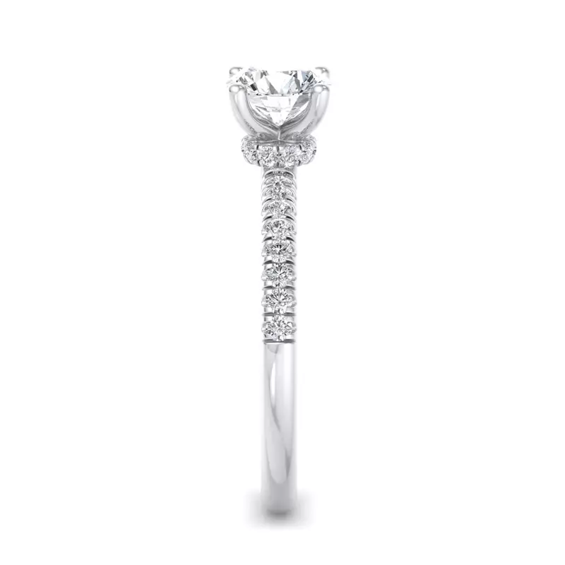 18K White Gold Charlotte Hidden Halo Engagement Ring