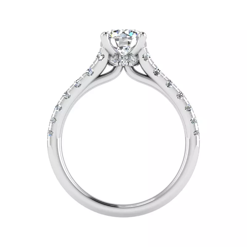 14K White Gold Lucille Engagement Ring
