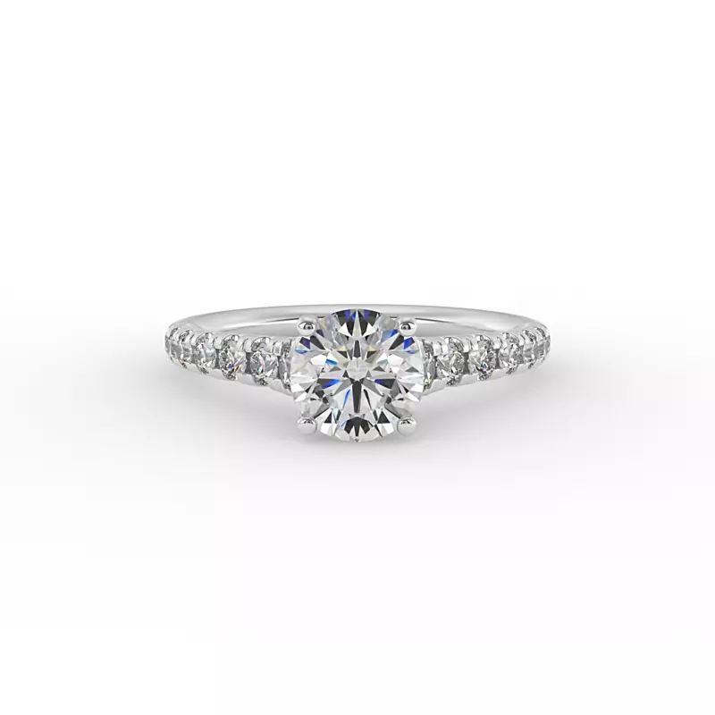 14K White Gold Lucille Engagement Ring