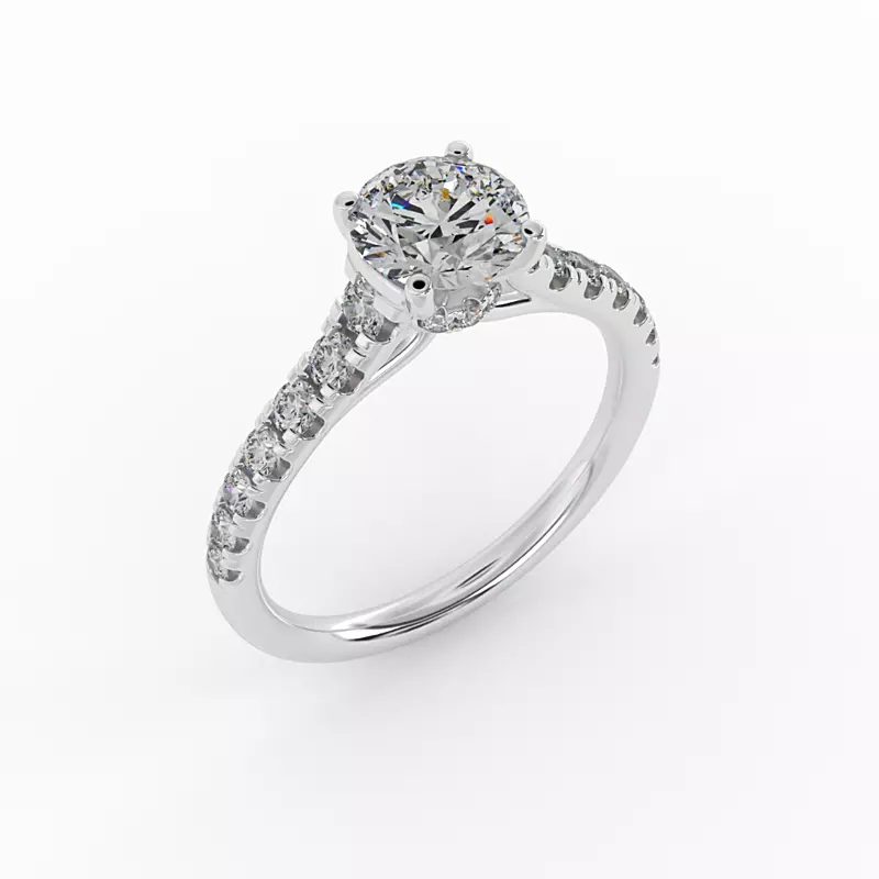 14K White Gold Lucille Engagement Ring