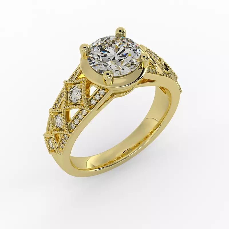 14K Yellow Gold Paige Engagement Ring