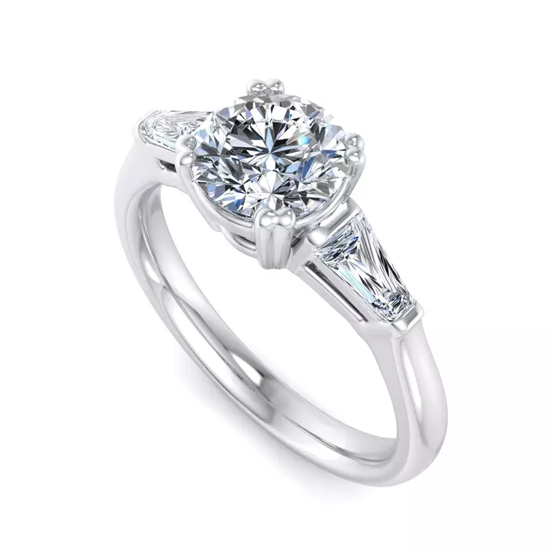 Platinum Brooklyn 3 Stone Engagement Ring
