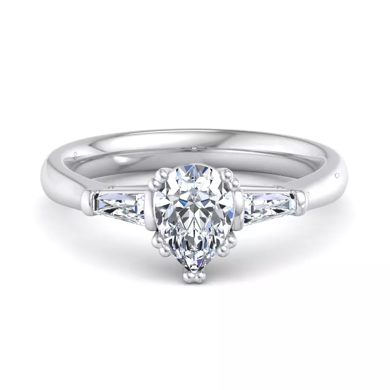 Platinum Brooklyn 3 Stone Engagement Ring