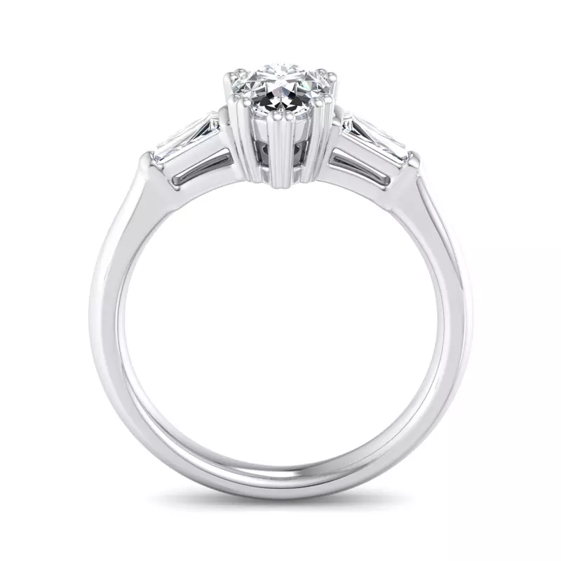 Platinum Brooklyn 3 Stone Engagement Ring