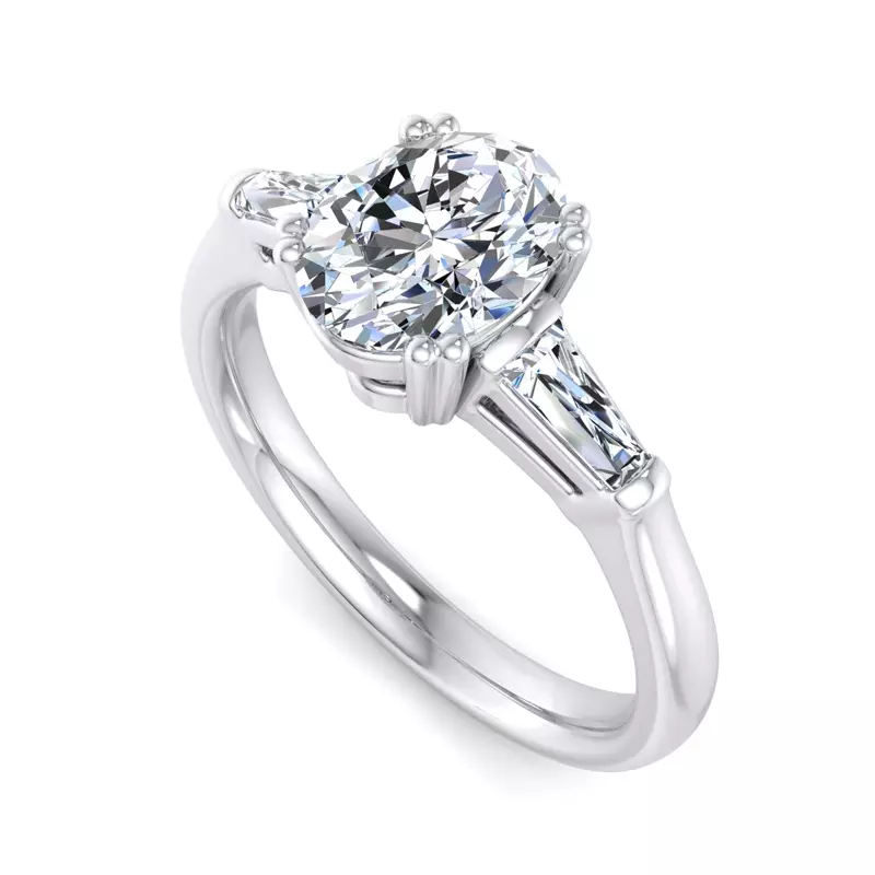 Platinum Brooklyn 3 Stone Engagement Ring