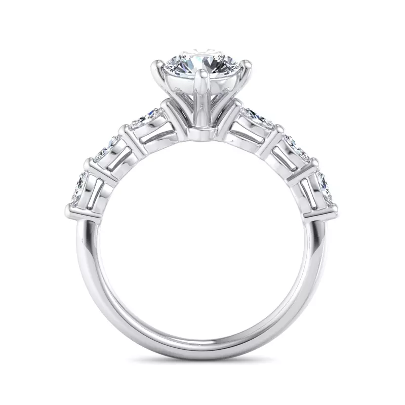 Platinum Aubrey Marquise Band Engagement Ring