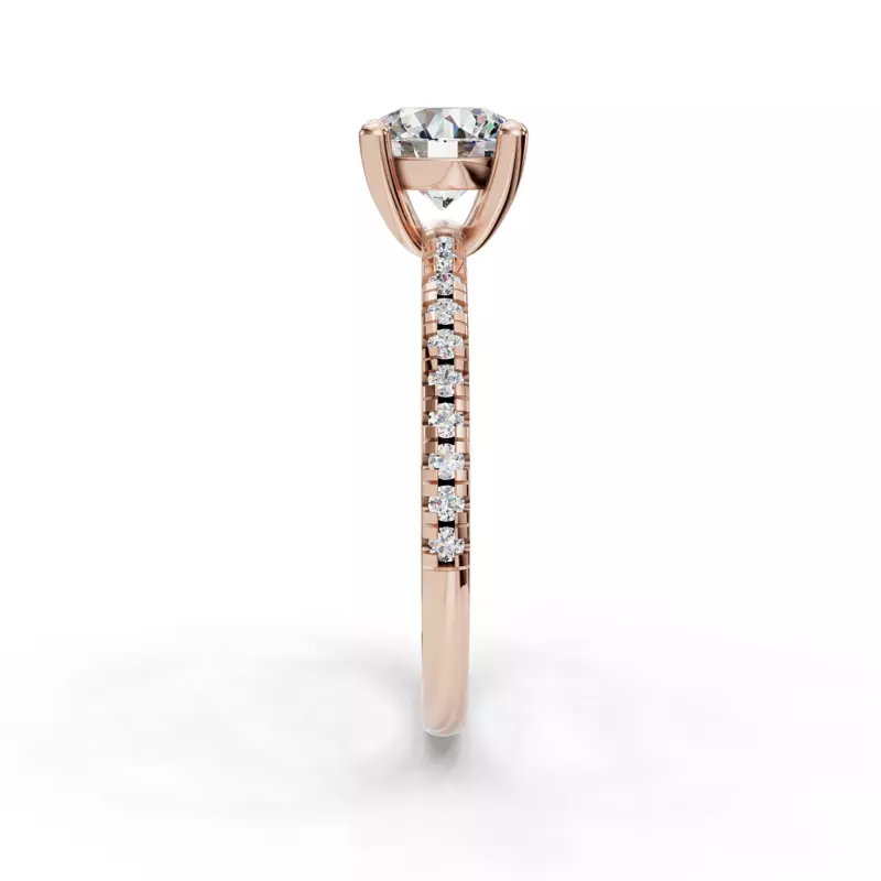 14K Rose Gold Kennedy Pave Engagement Ring