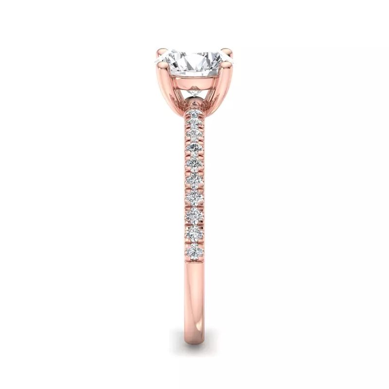 14K Rose Gold Kennedy Pave Engagement Ring