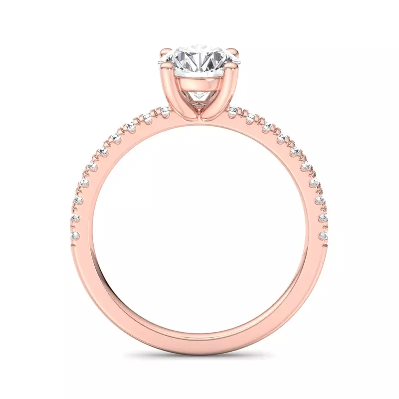 14K Rose Gold Kennedy Pave Engagement Ring