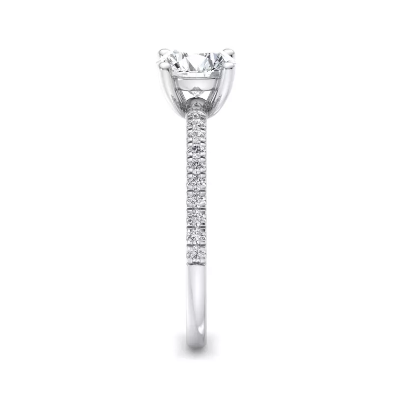Platinum Kennedy Pave Engagement Ring