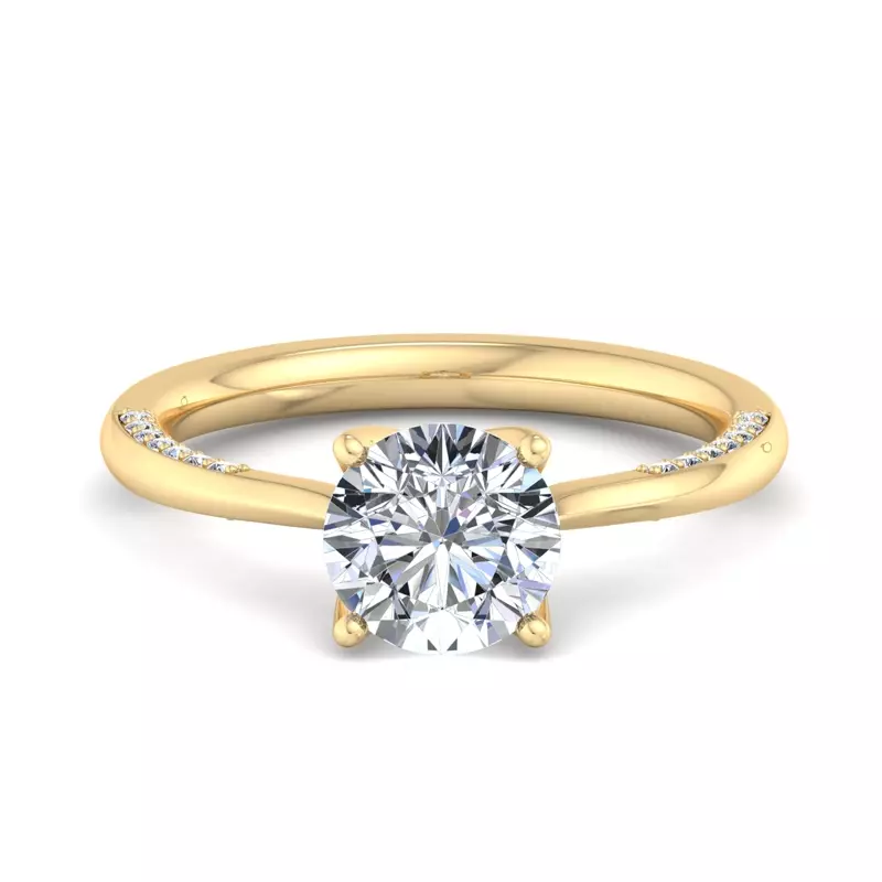 18K Yellow Gold Jazlyn Solitaire Engagement Ring
