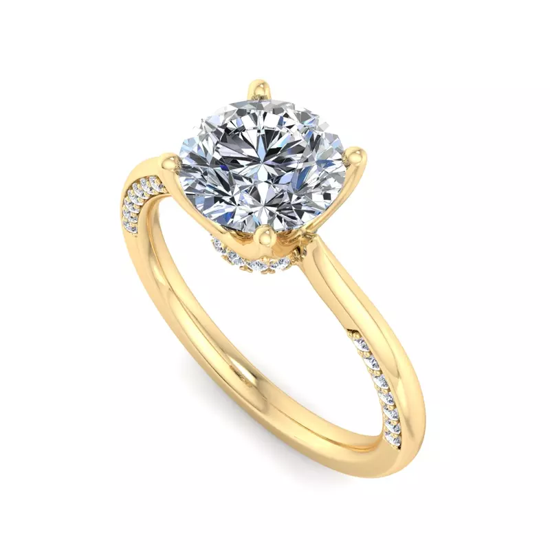18K Yellow Gold Jazlyn Solitaire Engagement Ring