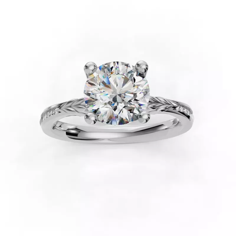 14K White Gold Jolene Pave Engagement Ring