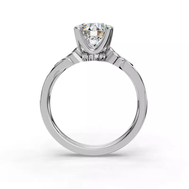 14K White Gold Jolene Pave Engagement Ring