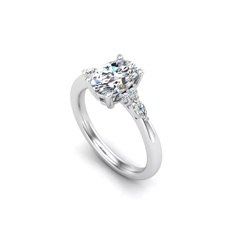 14K White Gold Avianna Engagement Ring