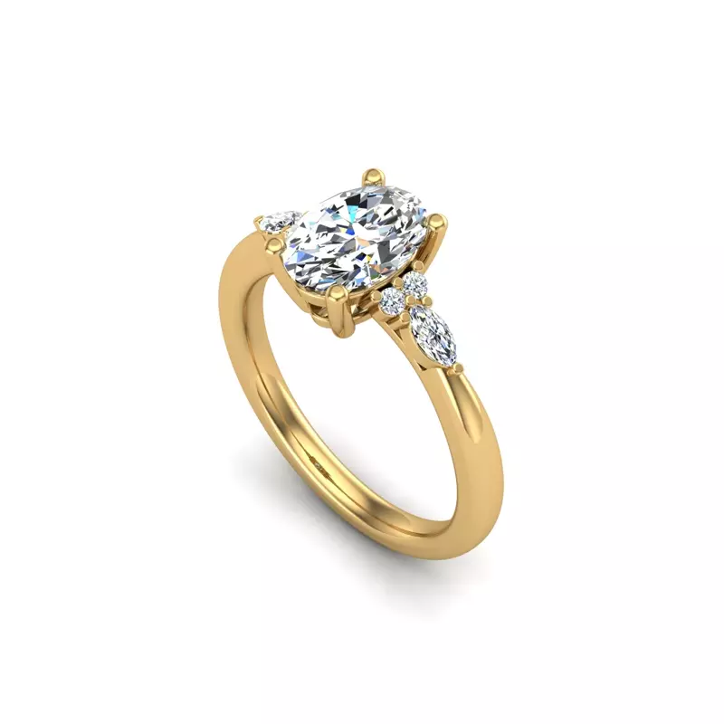 18K Yellow Gold Avianna Engagement Ring