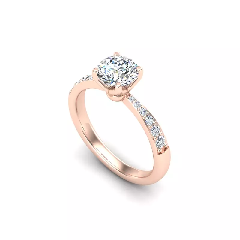 14K Rose Gold Felicity Engagement Ring