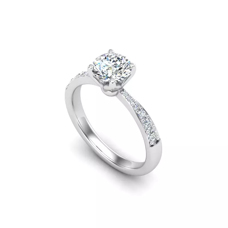 14K White Gold Felicity Engagement Ring
