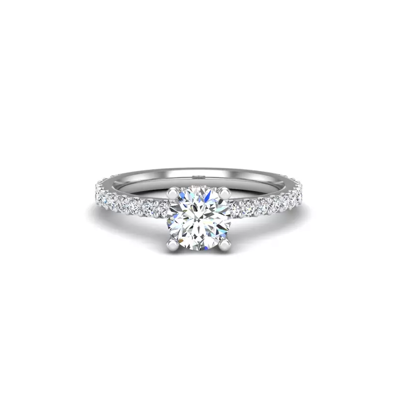 Platinum Kenzie Shared Prong Engagement Ring