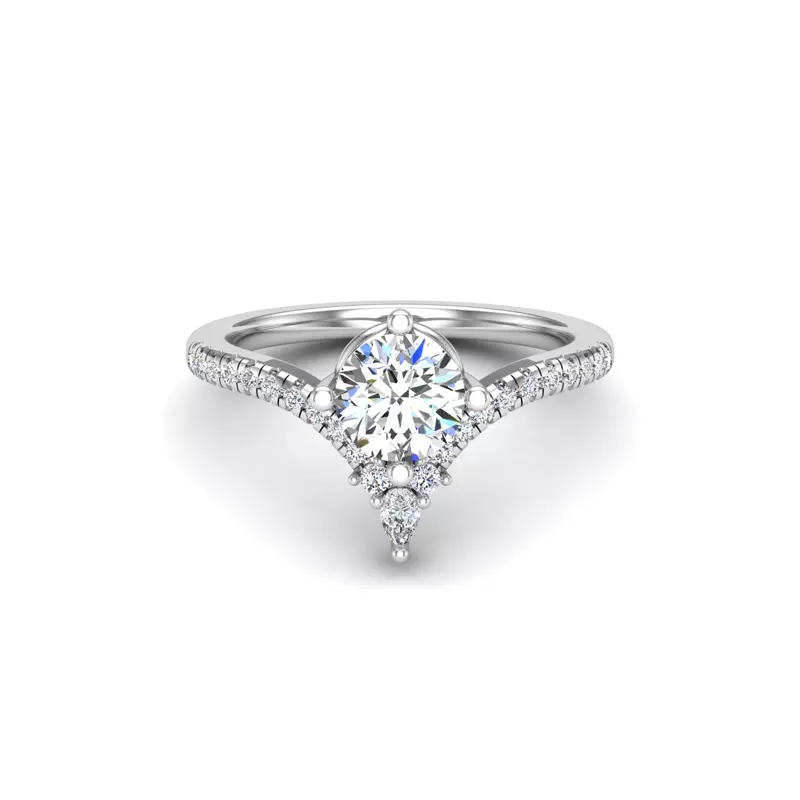 14K White Gold Holly Engagement Ring