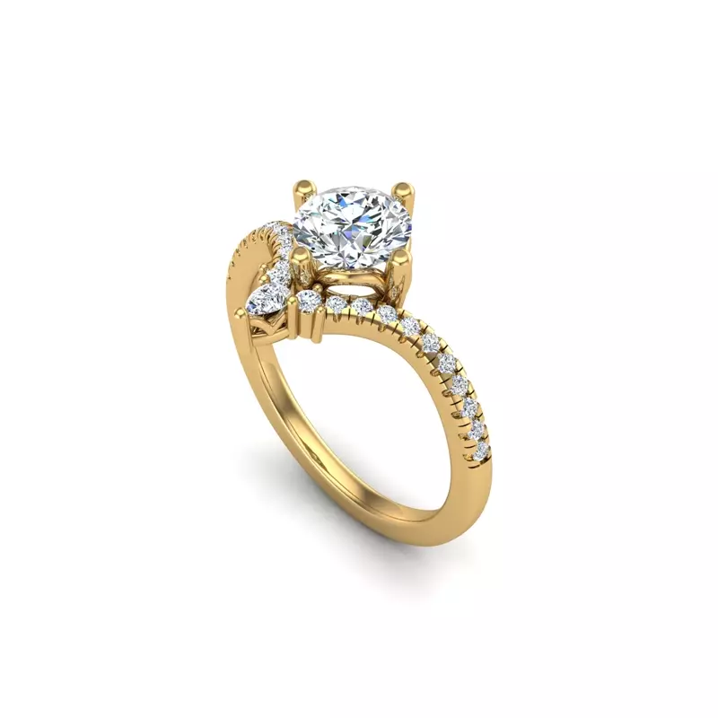 14K Yellow Gold Holly Engagement Ring