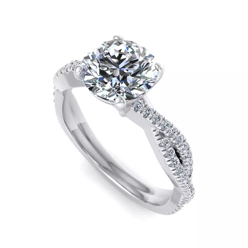 14K White Gold Jessica  Engagement Ring
