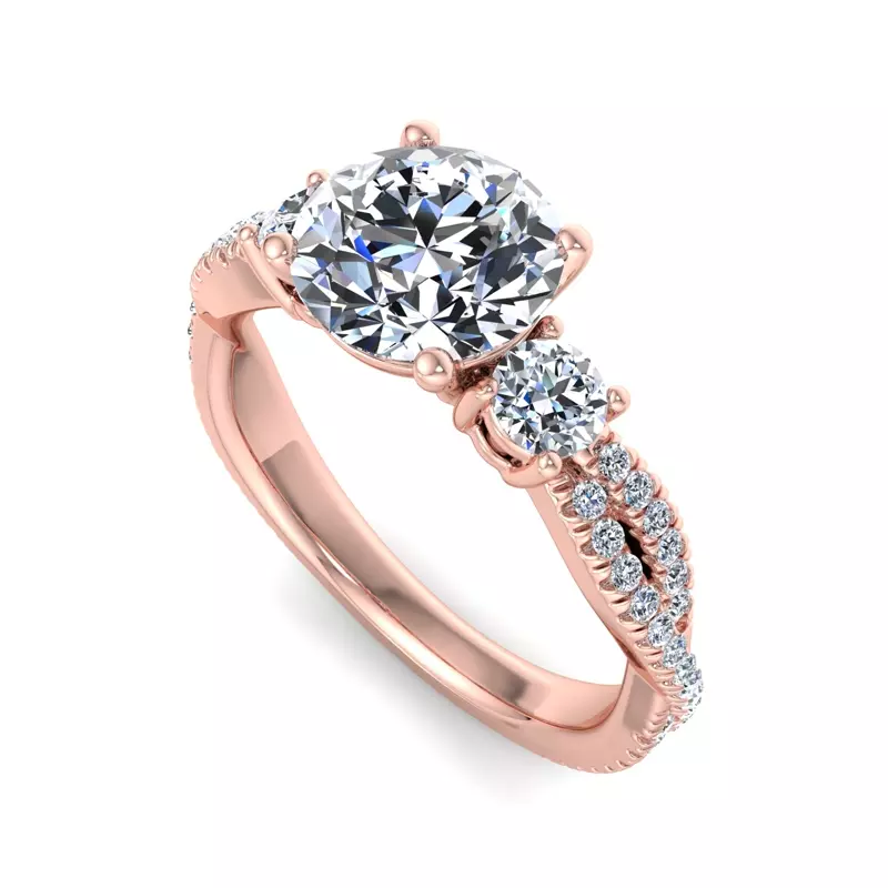 14K Rose Gold Elaine Engagement Ring