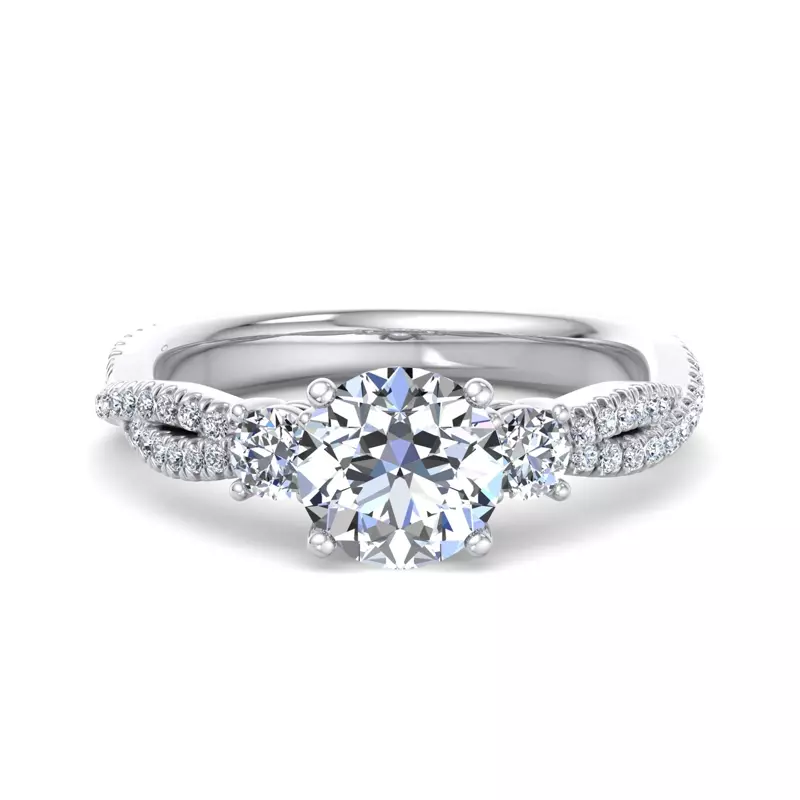 14K White Gold Elaine Engagement Ring