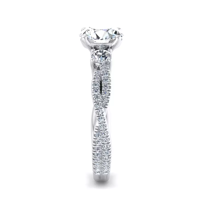 14K White Gold Elaine Engagement Ring