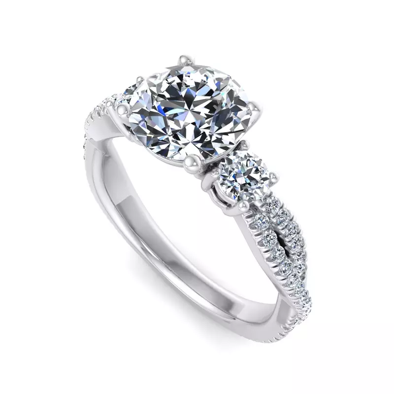 14K White Gold Elaine Engagement Ring