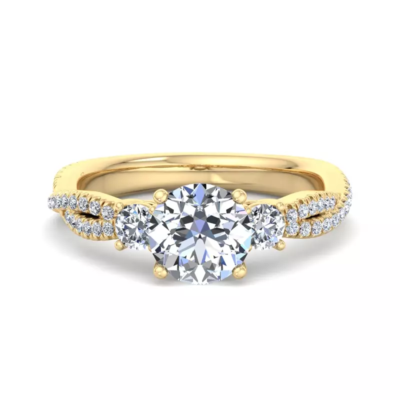 18K Yellow Gold Elaine Engagement Ring