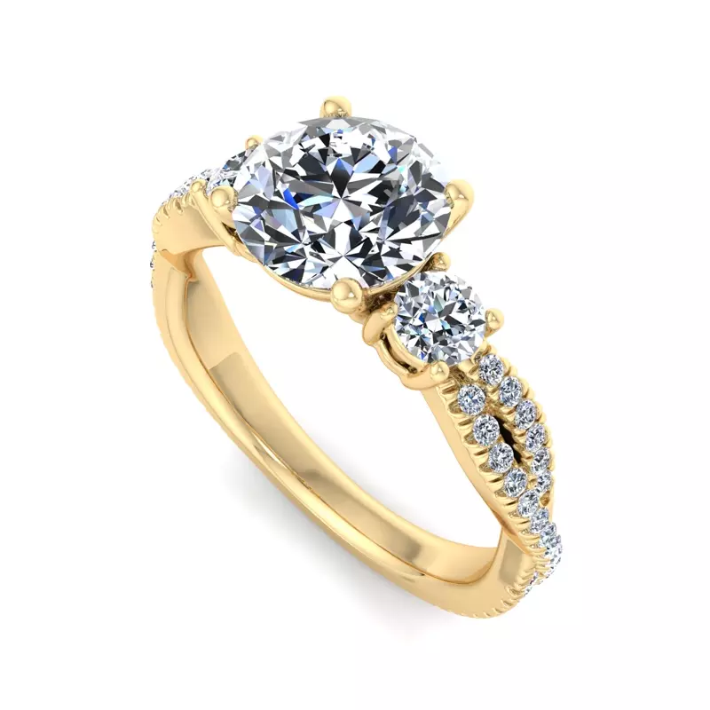 18K Yellow Gold Elaine Engagement Ring