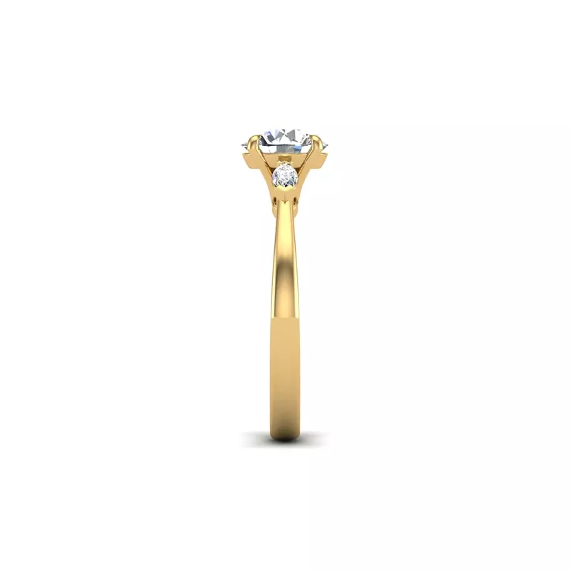 14K Yellow Gold Dorothy Three-Stone Marquise Engagement Ring