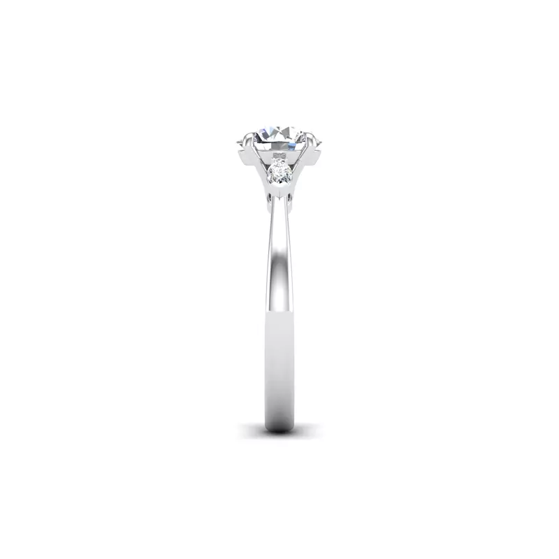 Platinum Dorothy Three-Stone Marquise Engagement Ring
