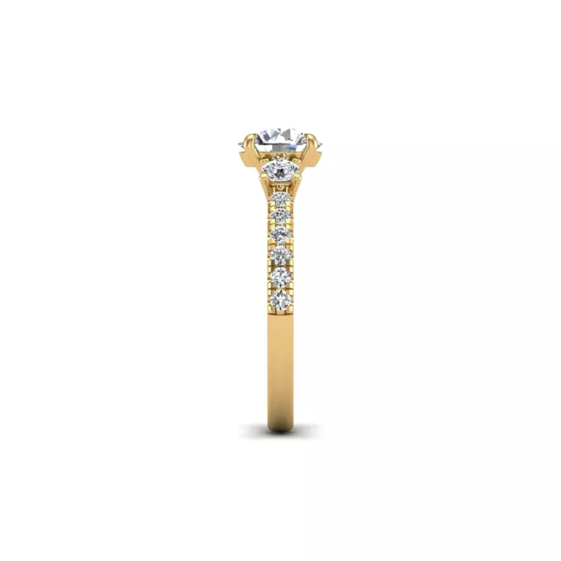 14K Yellow Gold Eve Diamond Engagement Ring