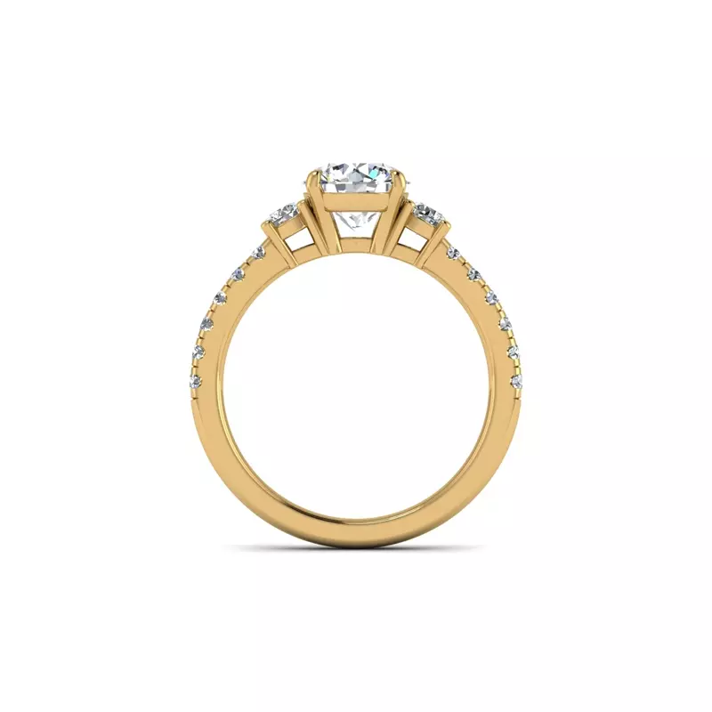 14K Yellow Gold Eve Diamond Engagement Ring