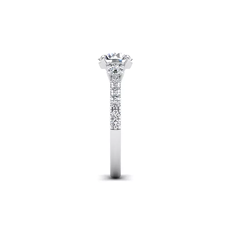 18K White Gold Eve Diamond Engagement Ring