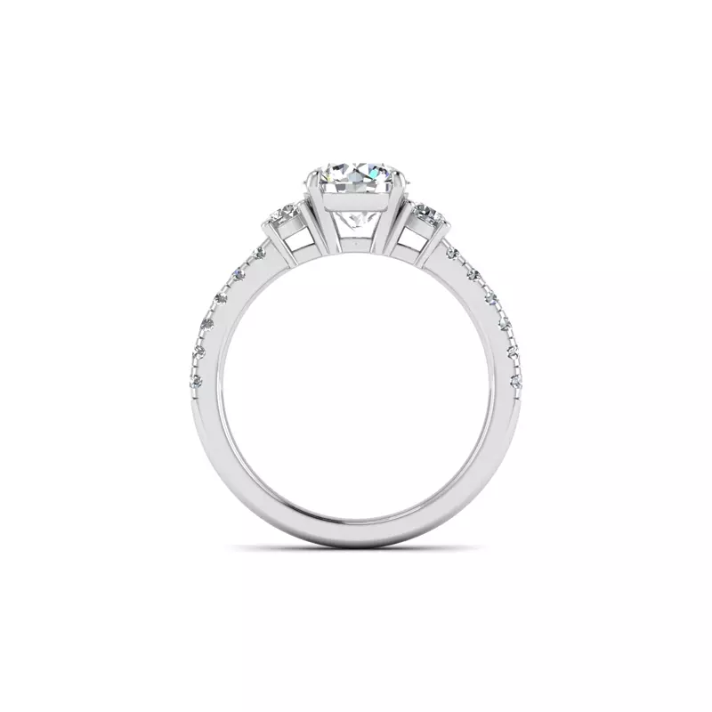 18K White Gold Eve Diamond Engagement Ring