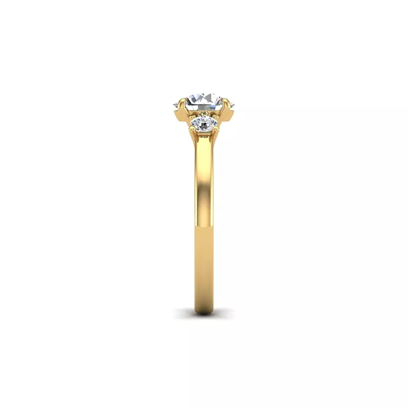 14K Yellow Gold Oaklee 3 Stone Engagement Ring