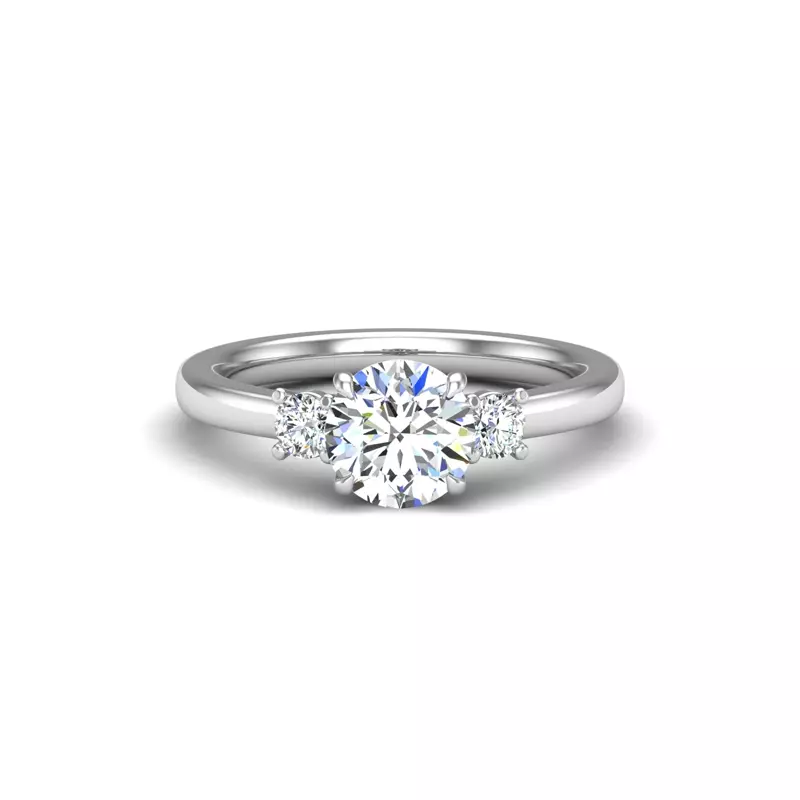 Platinum Oaklee 3 Stone Ring