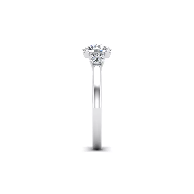 Platinum Oaklee 3 Stone Ring