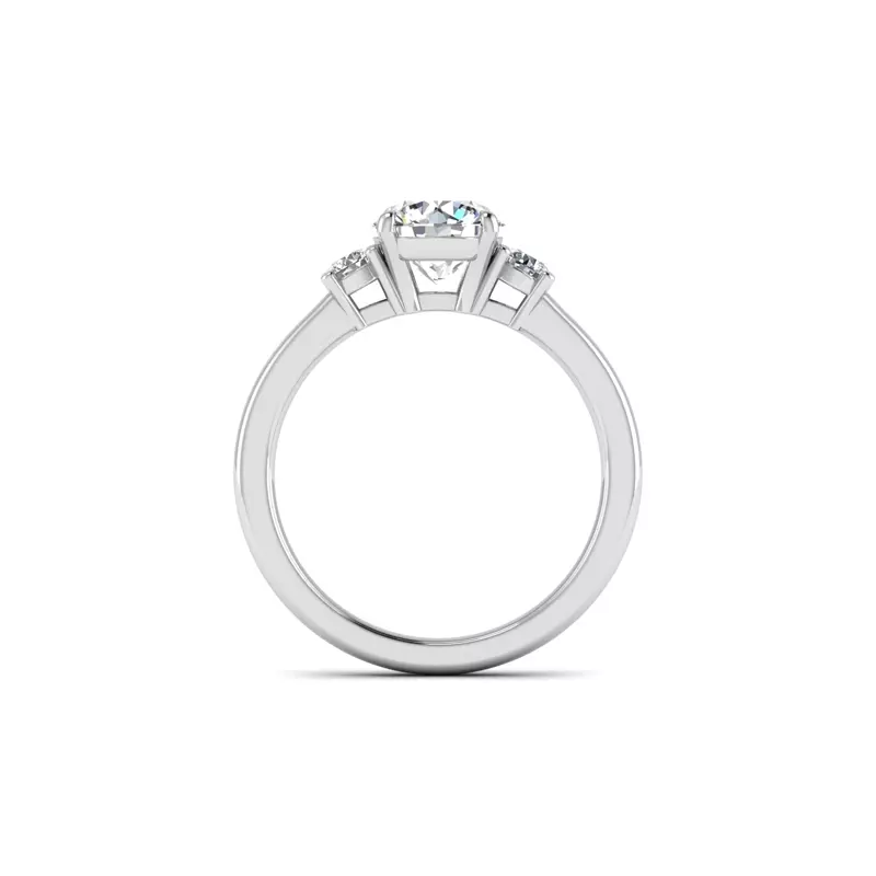 Platinum Oaklee 3 Stone Ring