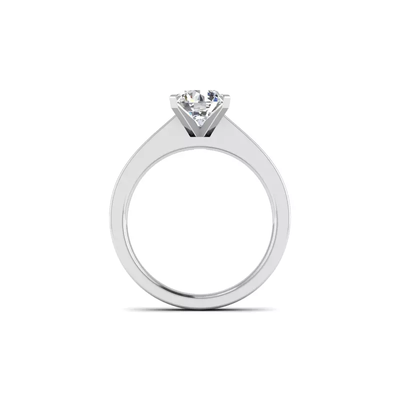 18K White Gold Lyra Channel Engagement Ring