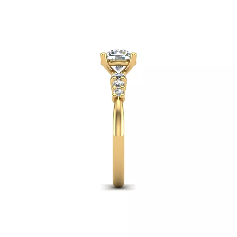 14K Yellow Gold Angel 7 Stone Ring