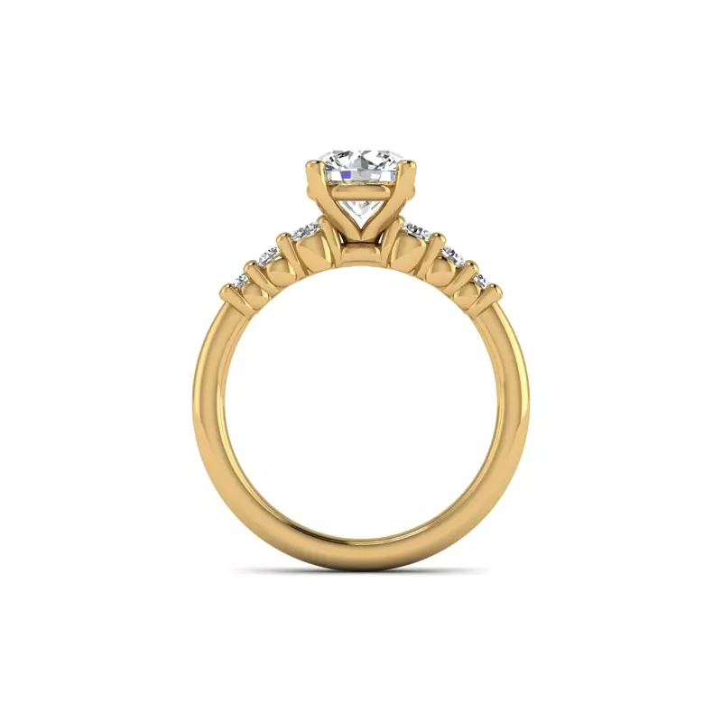 14K Yellow Gold Angel 7 Stone Ring