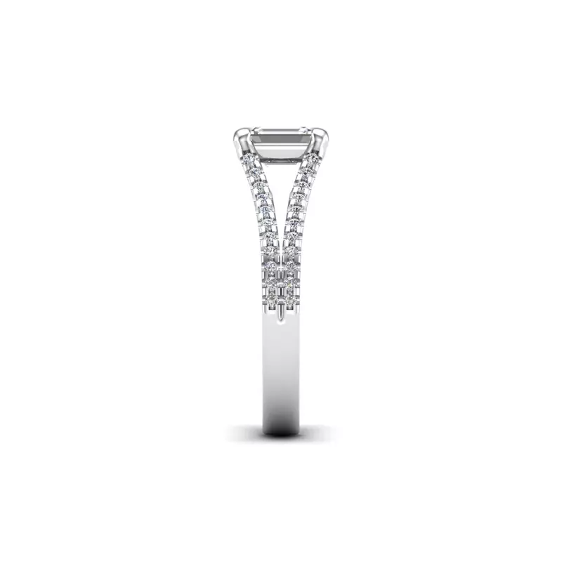 Platinum Edith Split Shank Engagement Ring