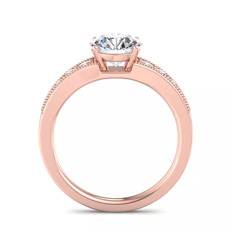14K Rose Gold Xiamora Pave Engagement Ring