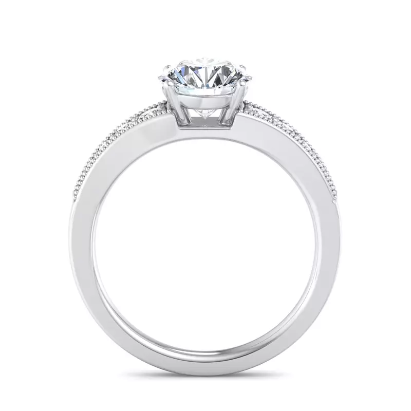 14K White Gold Xiamora Pave Engagement Ring