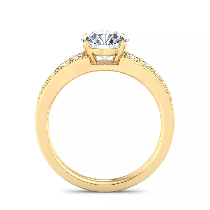 14K Yellow Gold Xiamora Pave Engagement Ring